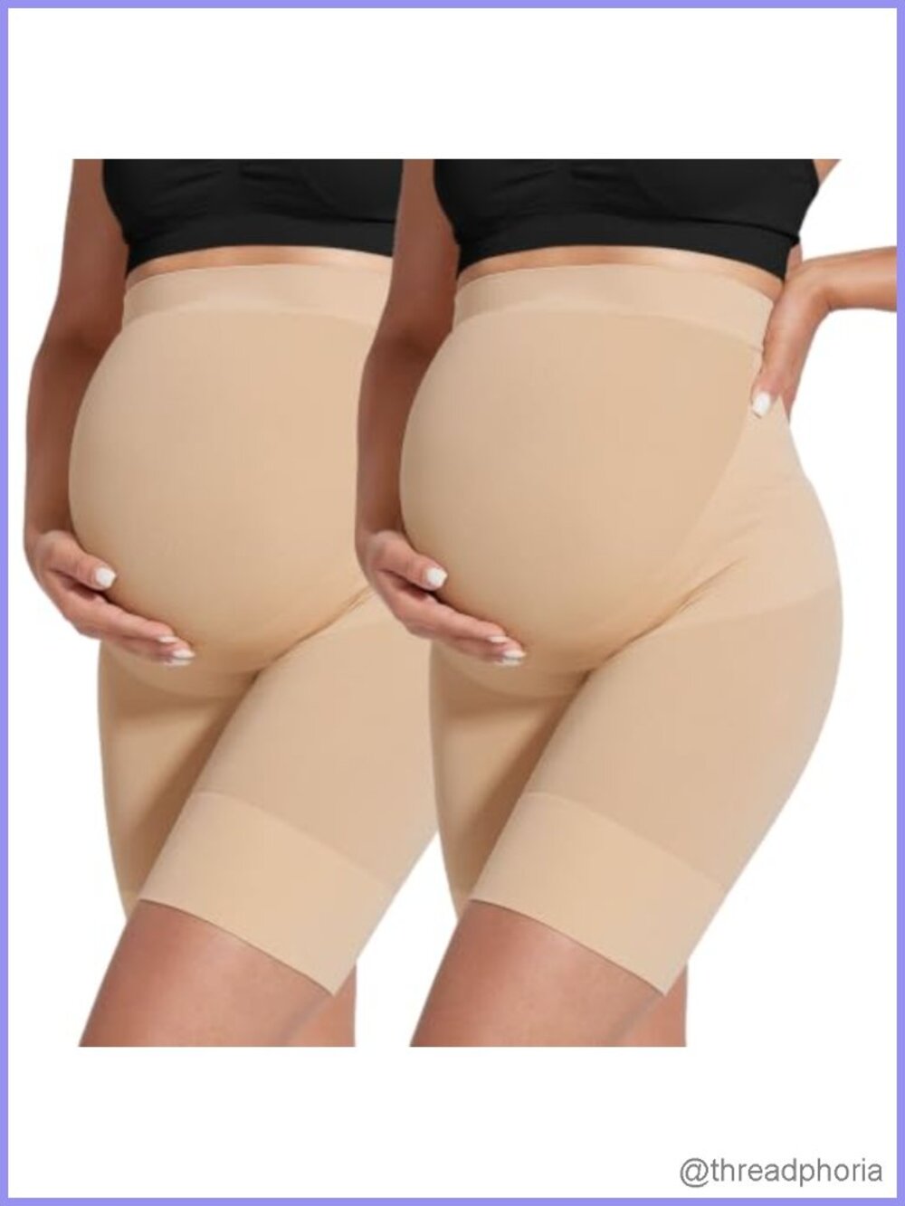 KIM S Maternity Shapewear Belly Support Mid Thigh Shorts